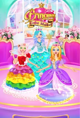 Rainbow Princess Cake Maker android App screenshot 0